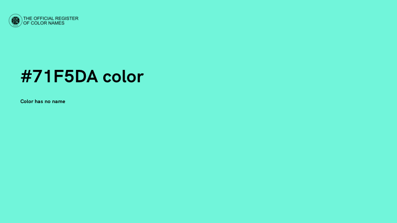 #71F5DA color image