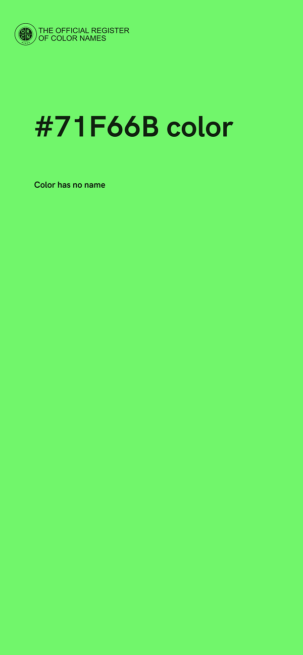#71F66B color image
