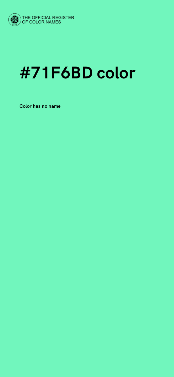 #71F6BD color image