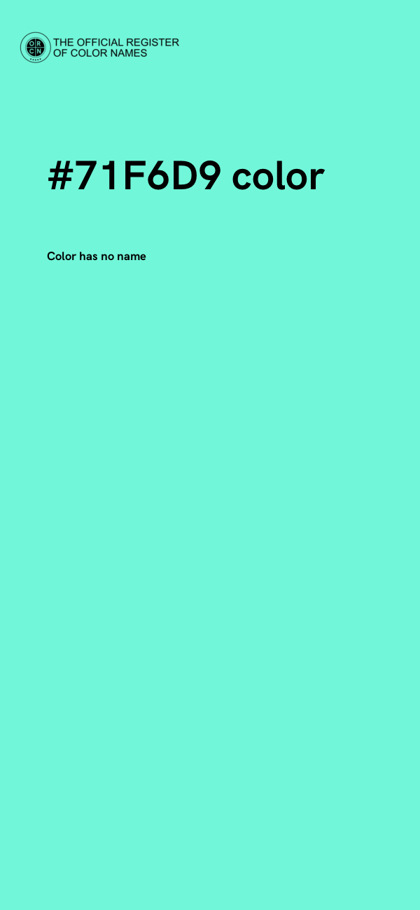 #71F6D9 color image
