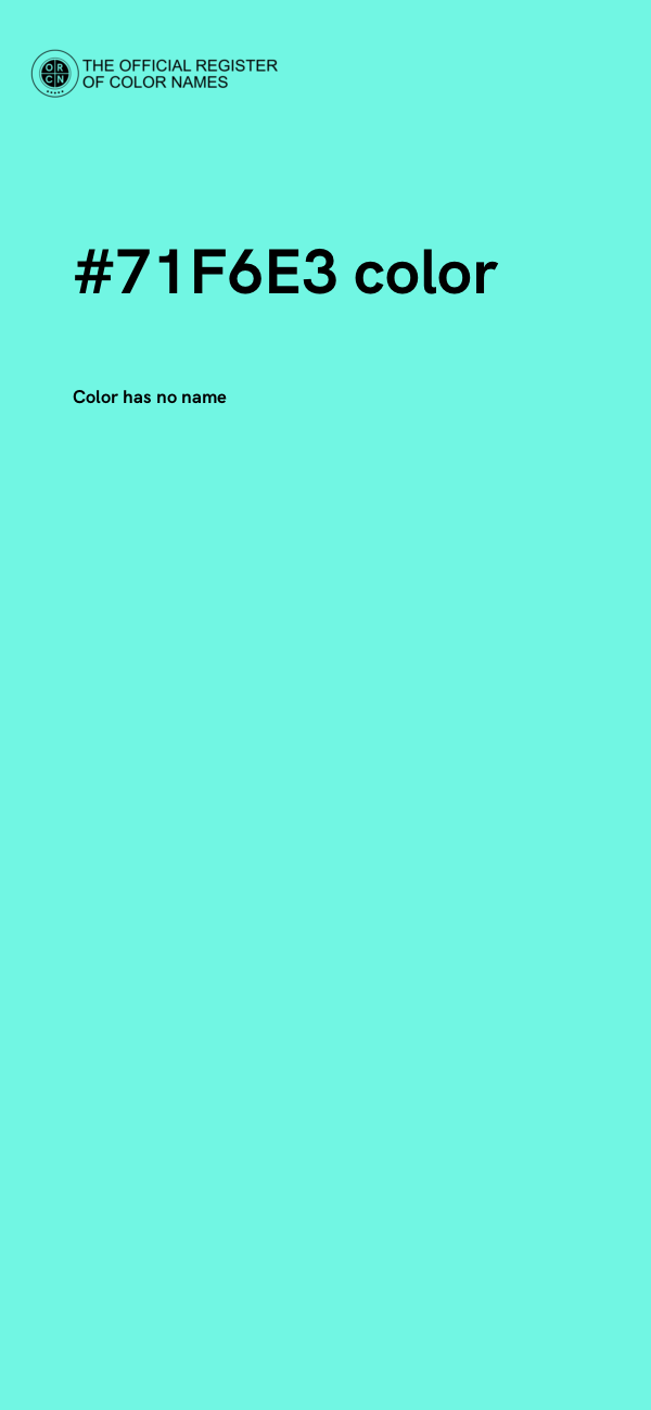 #71F6E3 color image