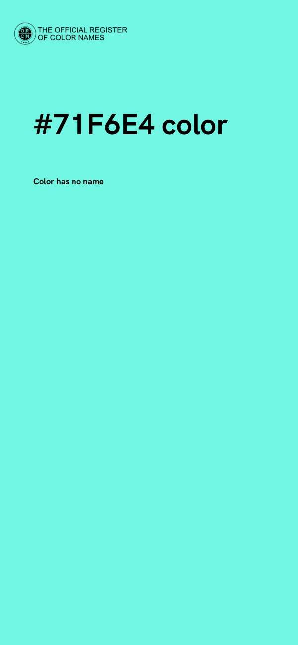 #71F6E4 color image