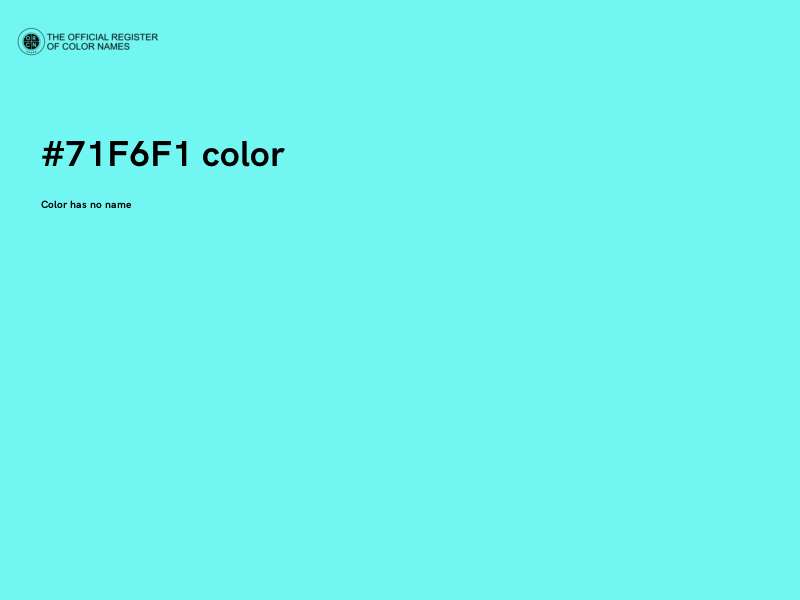 #71F6F1 color image