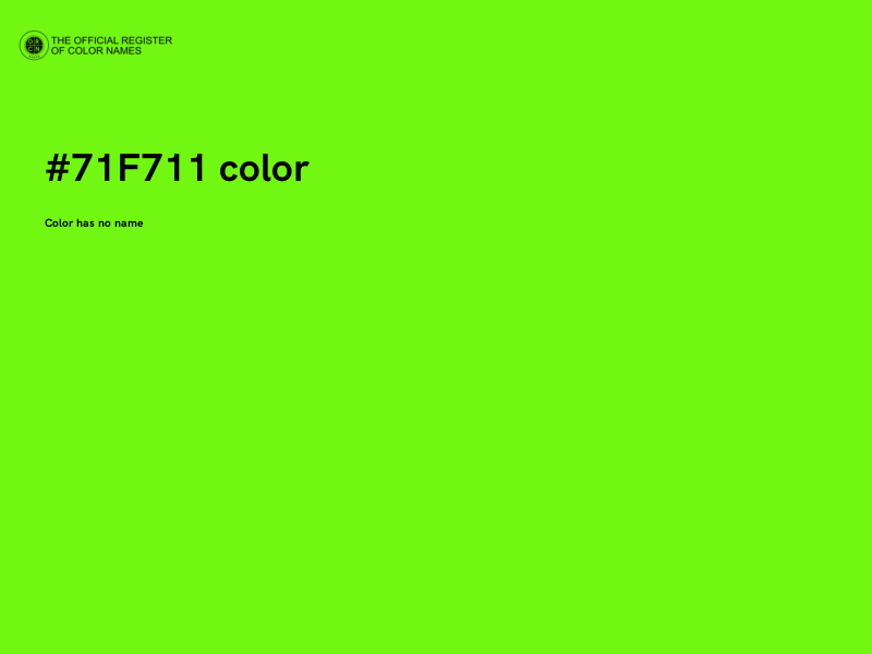 #71F711 color image