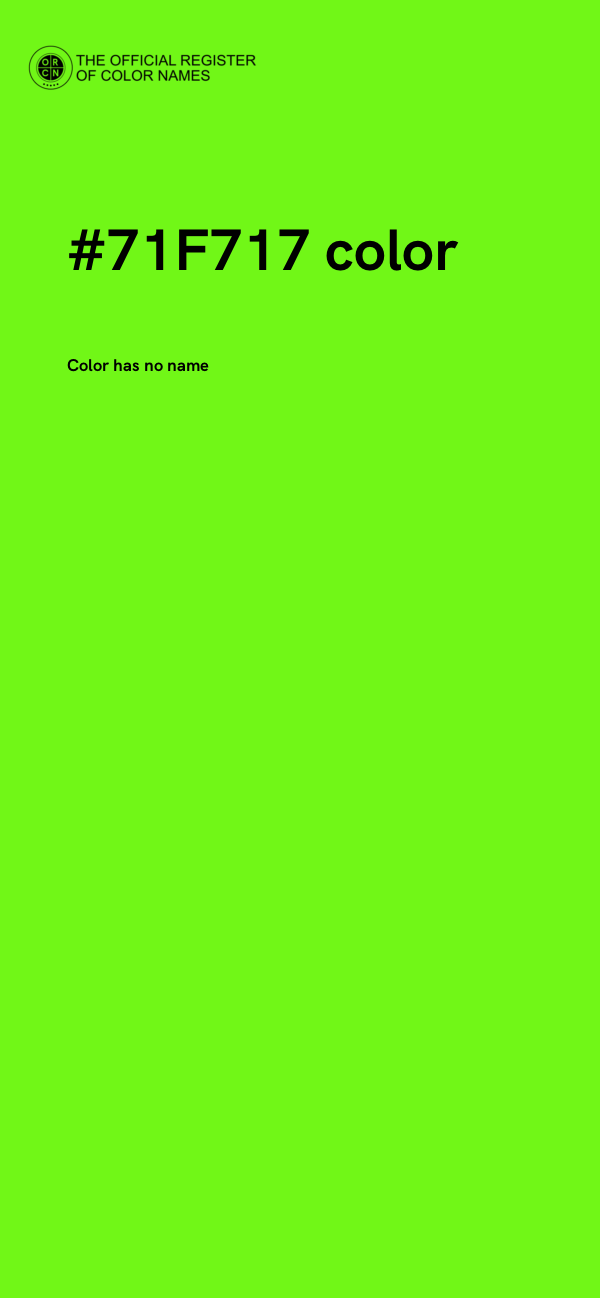 #71F717 color image