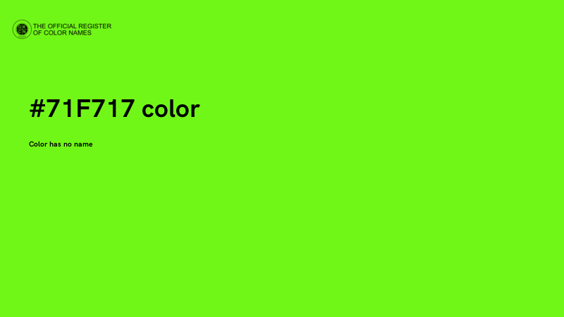 #71F717 color image