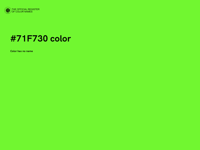 #71F730 color image