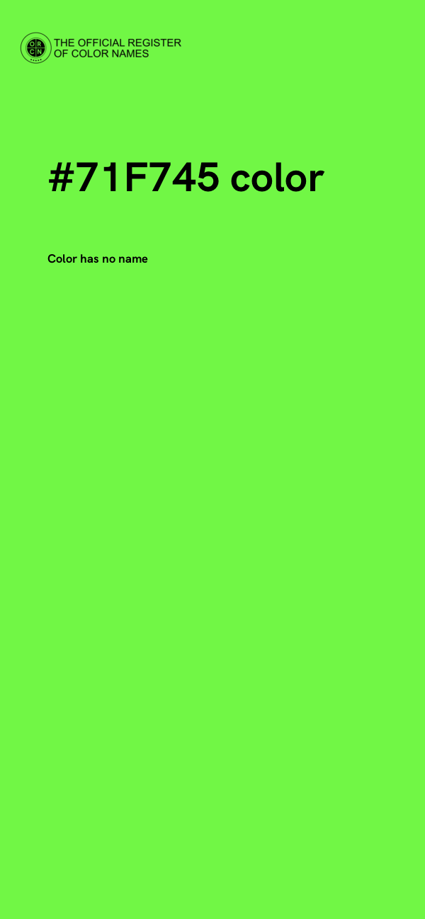 #71F745 color image