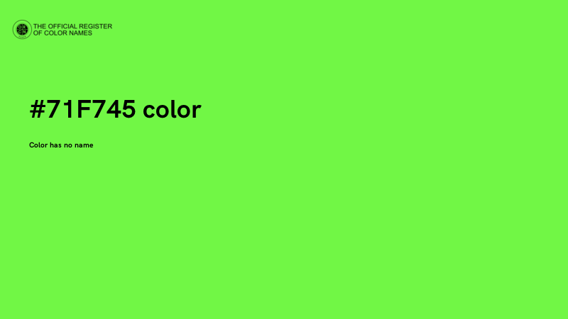 #71F745 color image