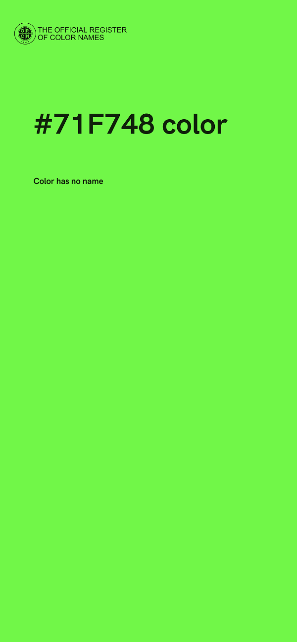 #71F748 color image