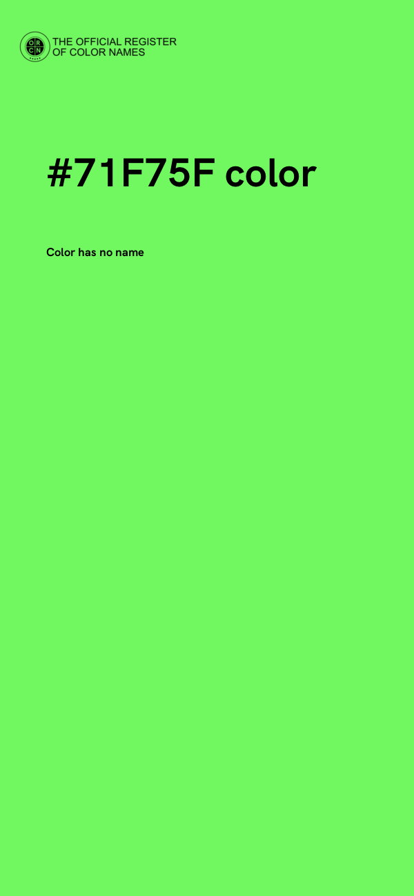#71F75F color image