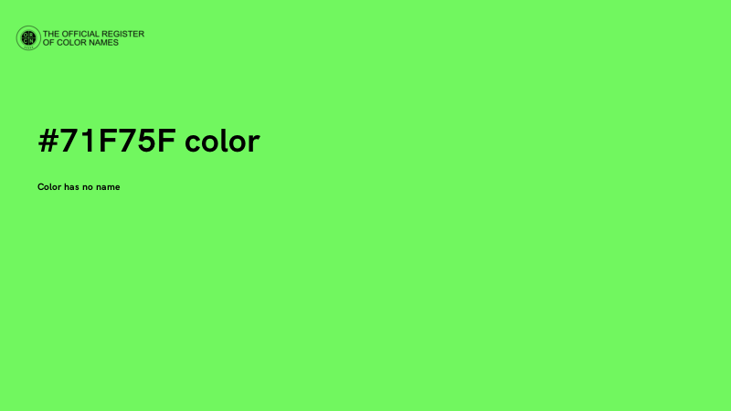 #71F75F color image