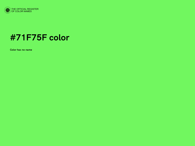 #71F75F color image