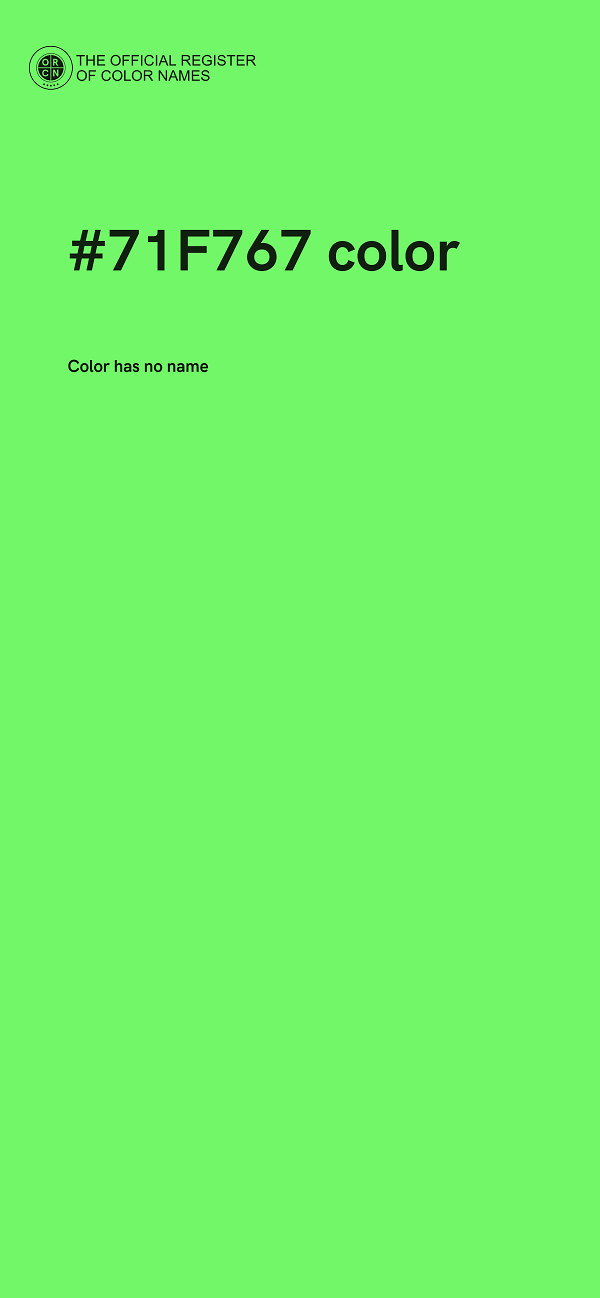 #71F767 color image