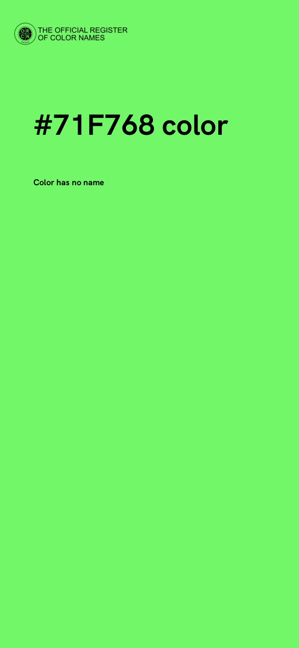 #71F768 color image