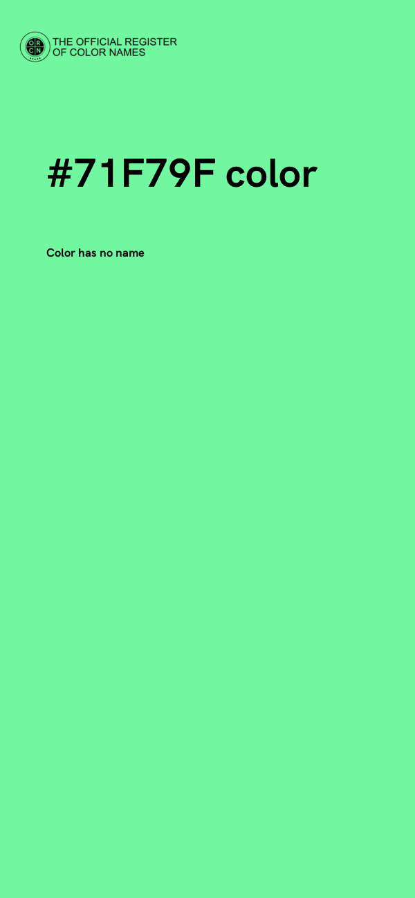 #71F79F color image