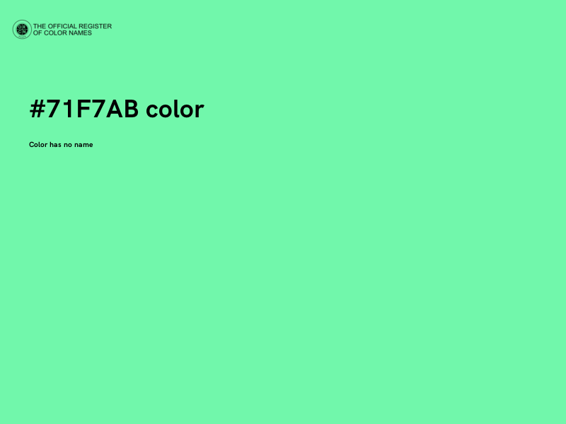 #71F7AB color image