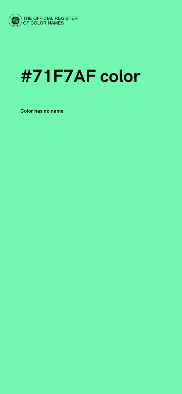 #71F7AF color image