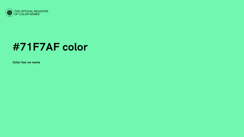 #71F7AF color image