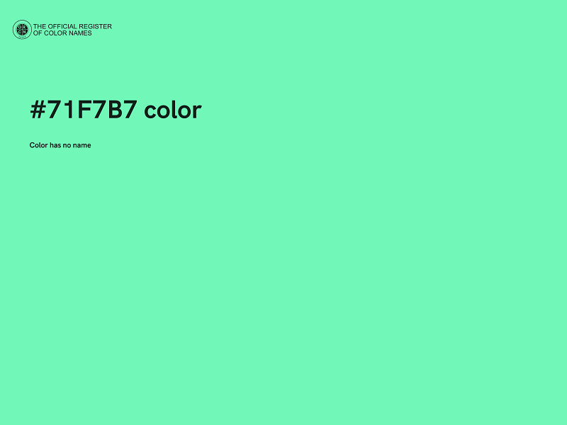 #71F7B7 color image