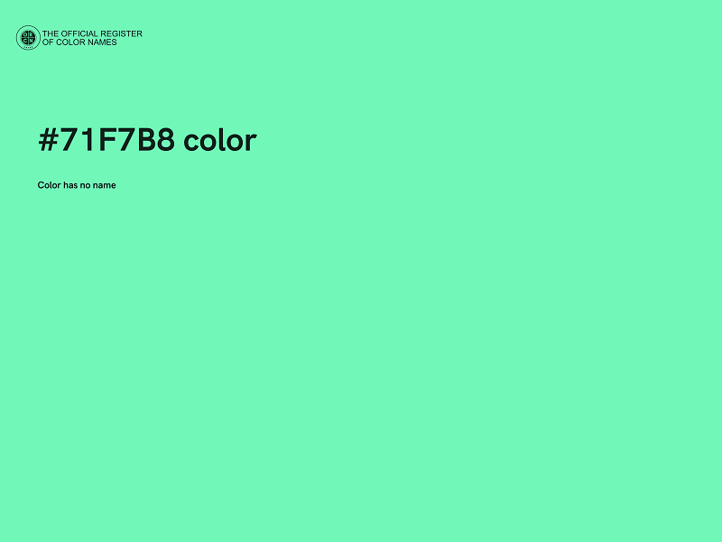 #71F7B8 color image