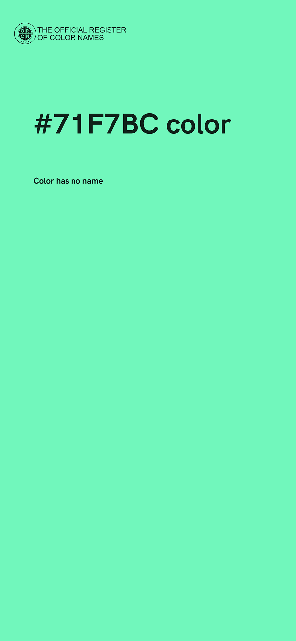 #71F7BC color image