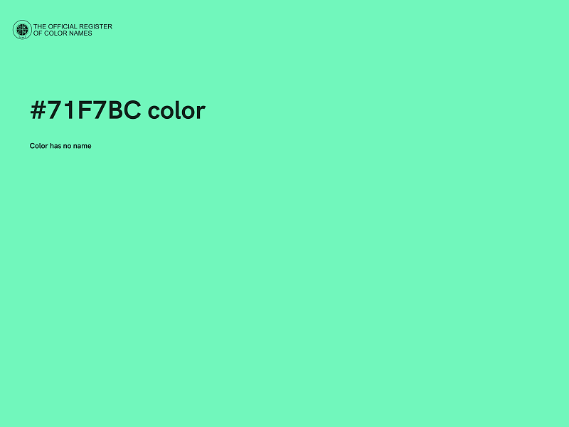 #71F7BC color image