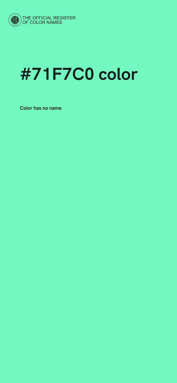 #71F7C0 color image