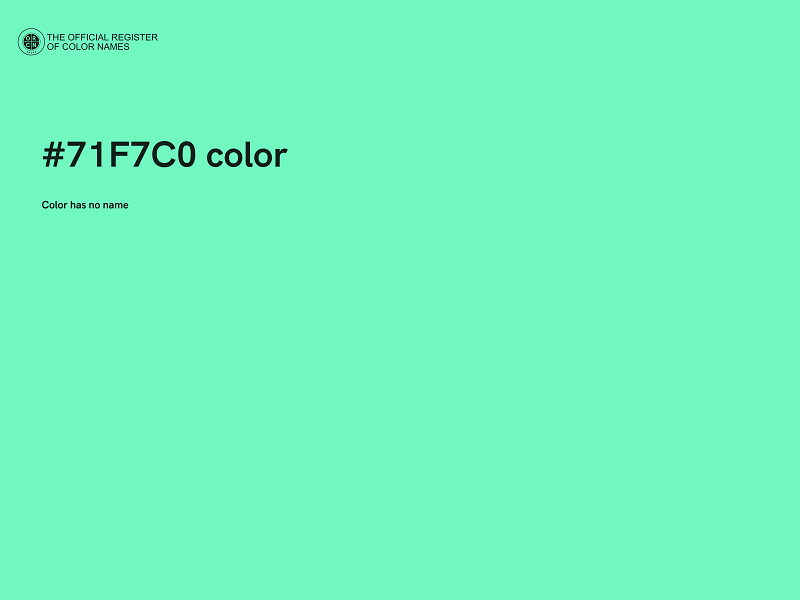 #71F7C0 color image