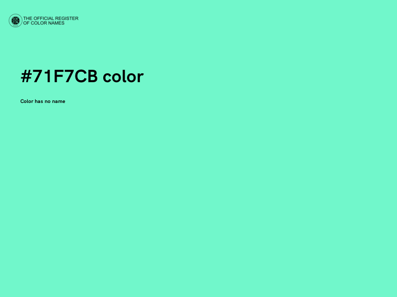 #71F7CB color image