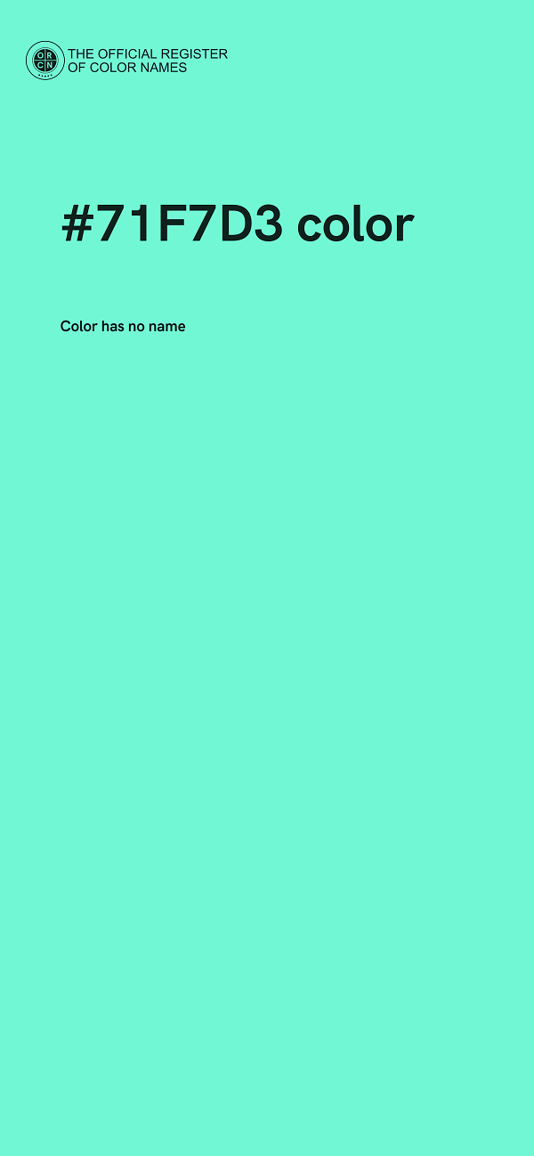 #71F7D3 color image