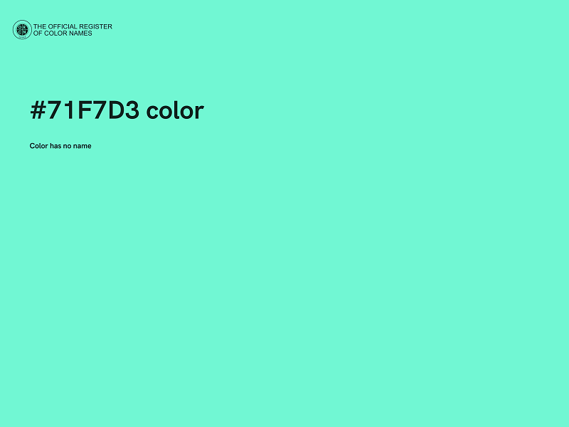 #71F7D3 color image