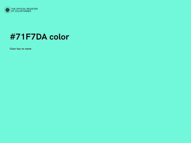 #71F7DA color image