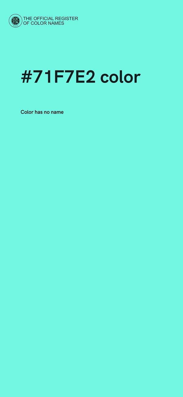 #71F7E2 color image