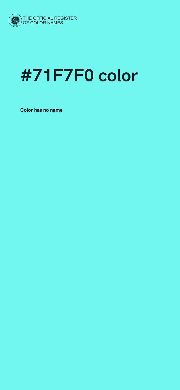 #71F7F0 color image