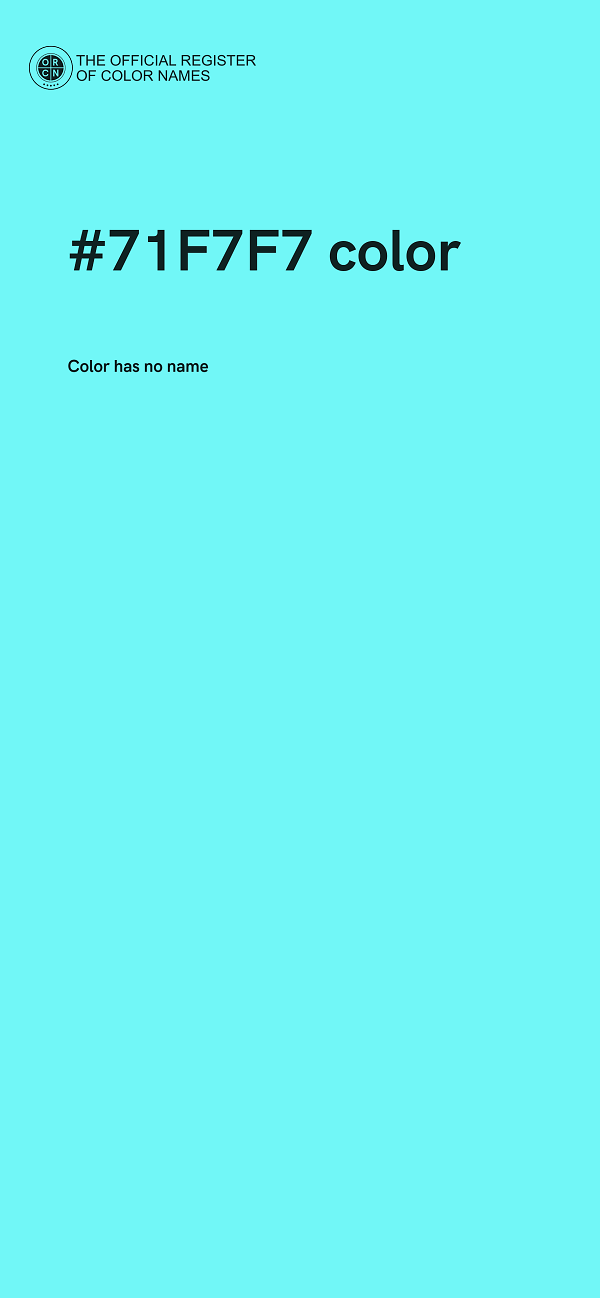 #71F7F7 color image