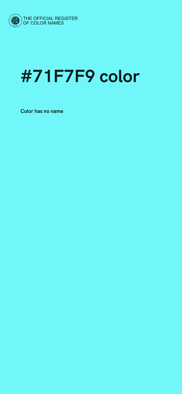 #71F7F9 color image