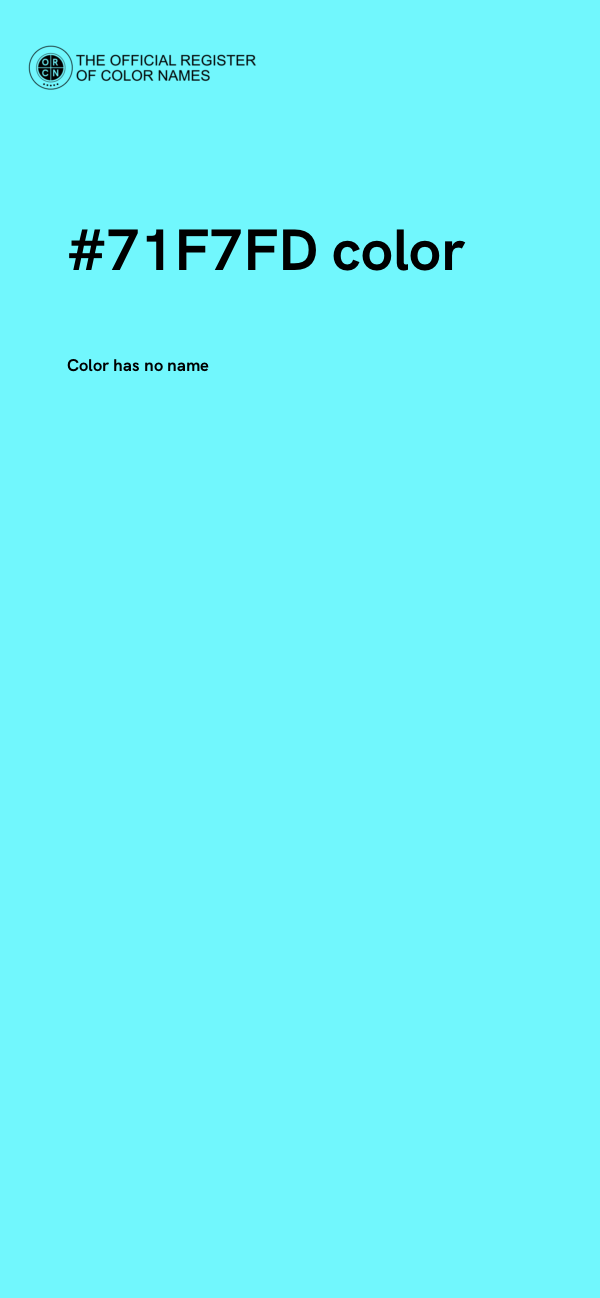 #71F7FD color image