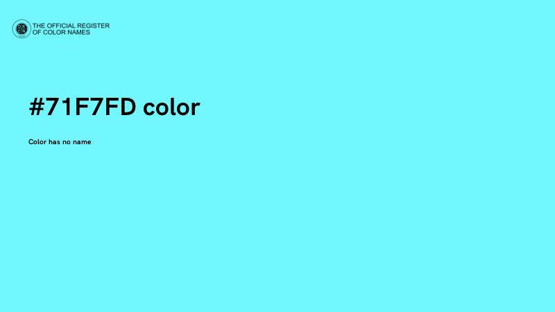 #71F7FD color image