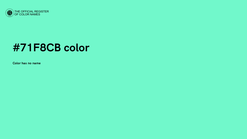 #71F8CB color image