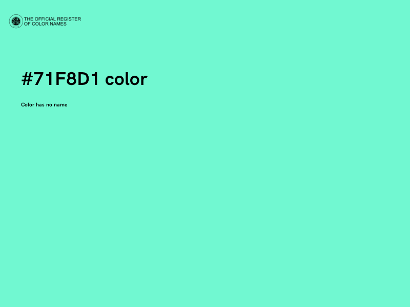 #71F8D1 color image