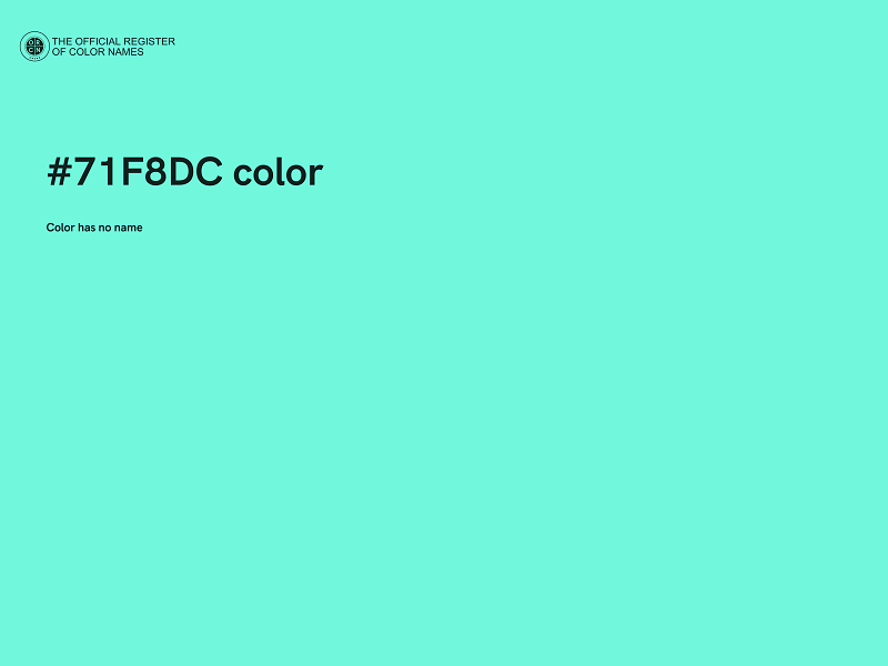 #71F8DC color image
