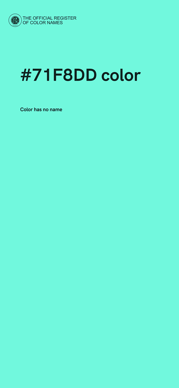 #71F8DD color image