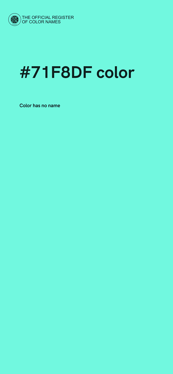 #71F8DF color image