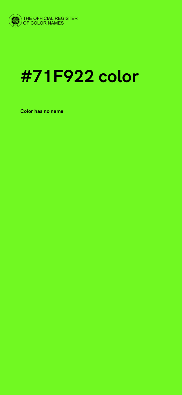 #71F922 color image