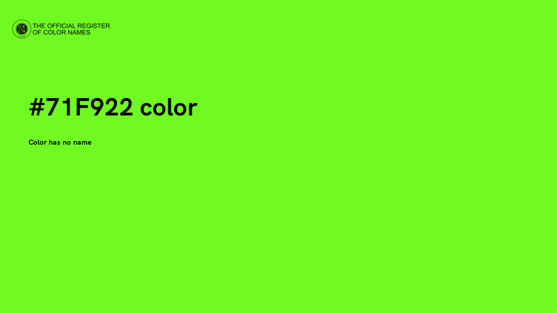 #71F922 color image