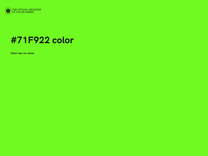 #71F922 color image