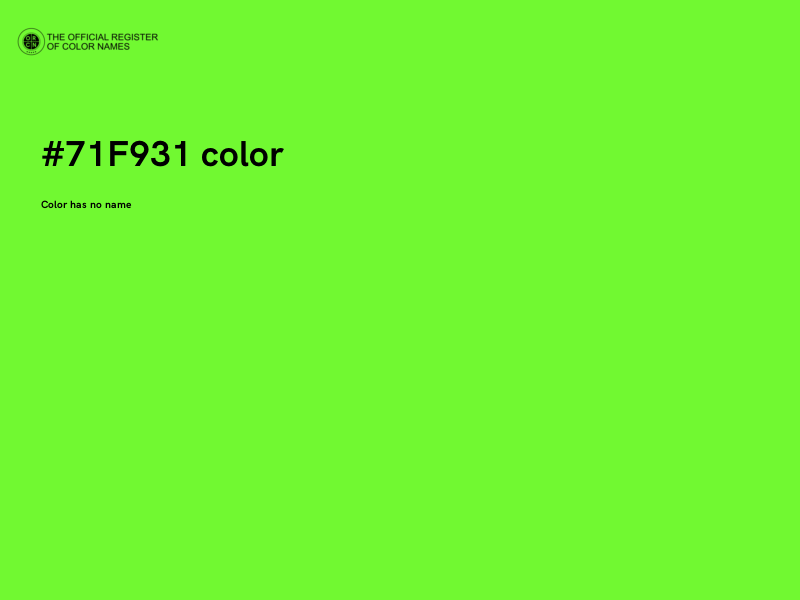 #71F931 color image