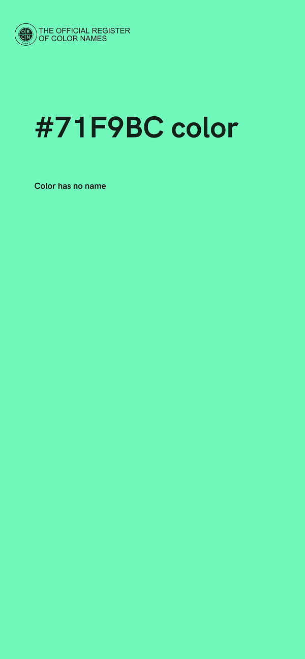 #71F9BC color image