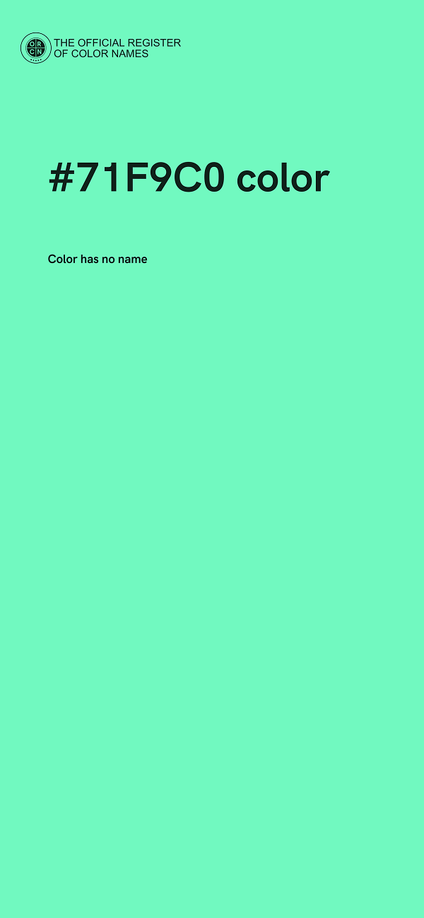 #71F9C0 color image